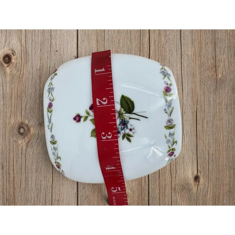 VTG Otagiri Rose Bouquet floral porcelain petite vase pink red white cottagecore